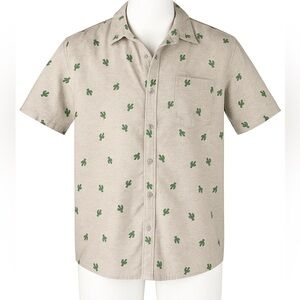 Molokai Surf Co. Gray Cactus Button‎ Down - Size XXL